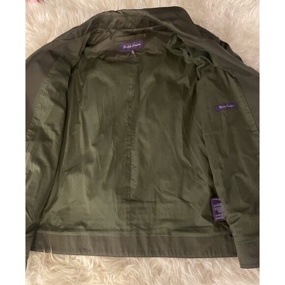 Ralph Lauren Purple Label Men’s Biker Bomber Jacket XL Green Zip Coat RRL Polo - Picture 4 of 16